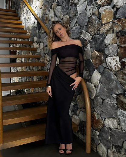 OFF SHOULDER MAXI DRESS