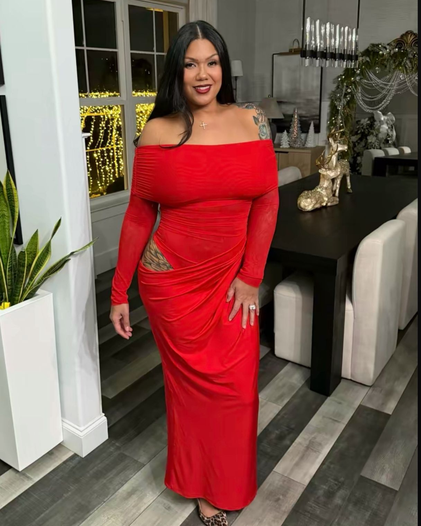 OFF SHOULDER MAXI DRESS