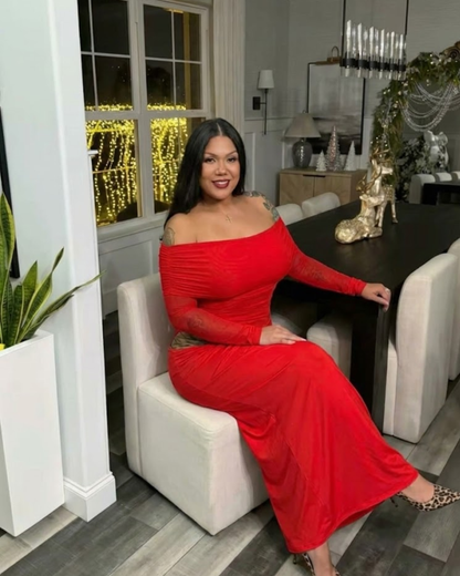 OFF SHOULDER MAXI DRESS