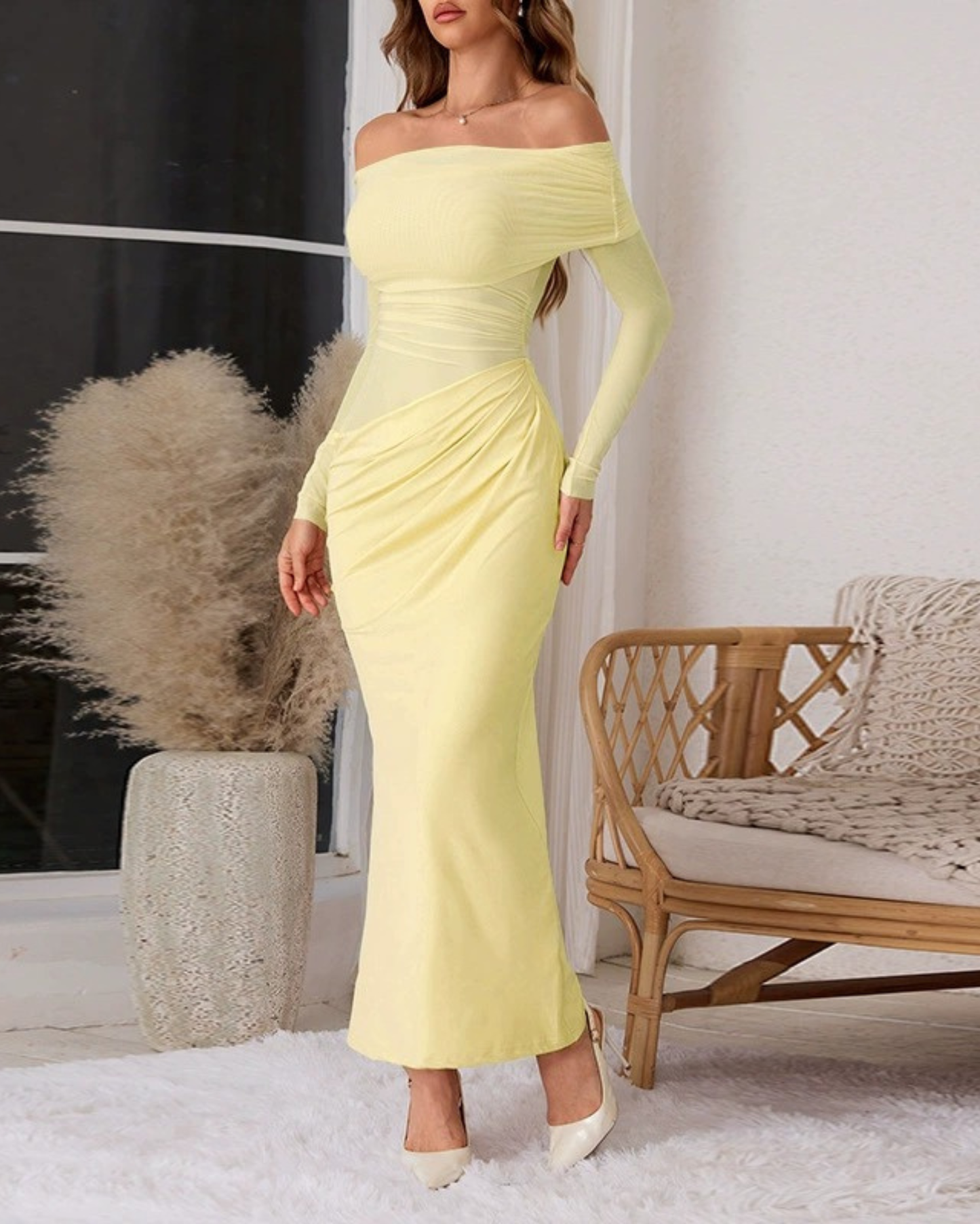 OFF SHOULDER MAXI DRESS