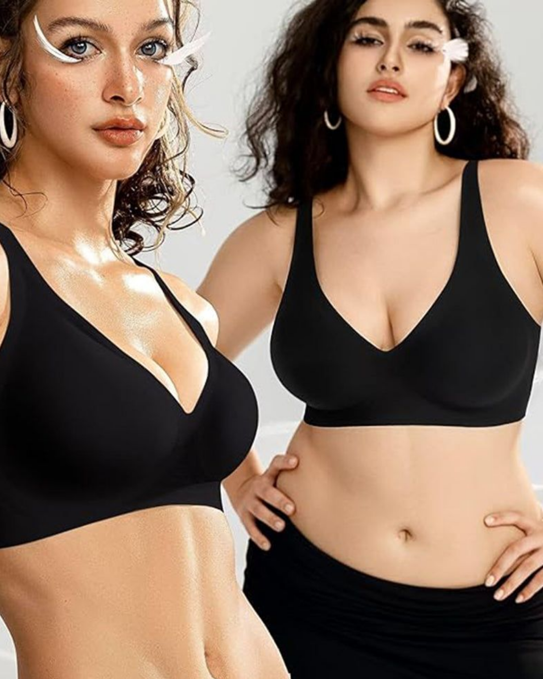 Seamless Deep V Push-Up Wireless Bra