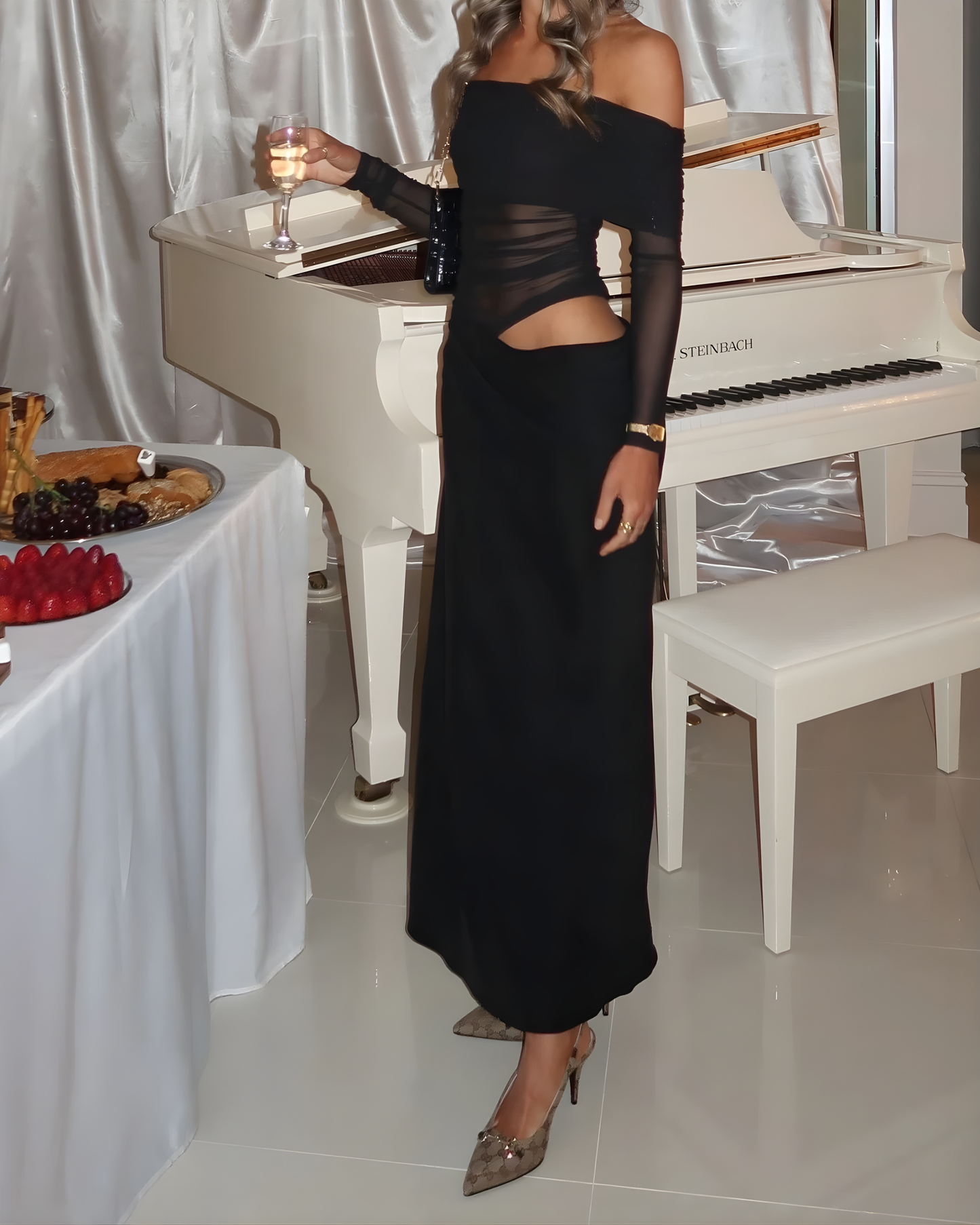 OFF SHOULDER MAXI DRESS